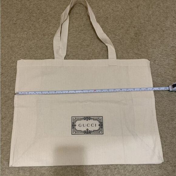GUCCI Reusable Cotton Canvas Tote Shopping Gift Bag - Picture 2 of 4